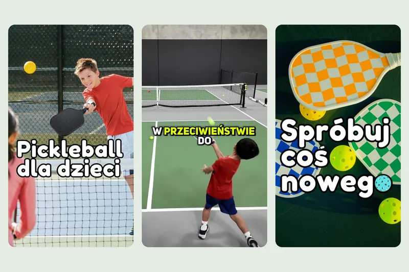 PickActive reel covers: pickleball for kids, a boy at the net and paddles